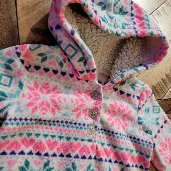 CARTERS 18m cozy winter fleece sherpa hoodie pullover - Picture 2 of 6